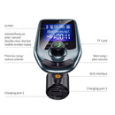 D4 Vehicle Bluetooth 5.0 Hands-free Car Kit QC3.0 FM Transmitter MP3 Audio Player
