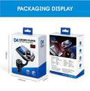 D4 Vehicle Bluetooth 5.0 Hands-free Car Kit QC3.0 FM Transmitter MP3 Audio Player