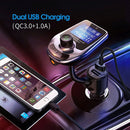 D4 Vehicle Bluetooth 5.0 Hands-free Car Kit QC3.0 FM Transmitter MP3 Audio Player