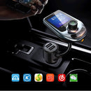 D4 Vehicle Bluetooth 5.0 Hands-free Car Kit QC3.0 FM Transmitter MP3 Audio Player