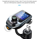 D4 Vehicle Bluetooth 5.0 Hands-free Car Kit QC3.0 FM Transmitter MP3 Audio Player