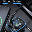 REMAX RCC230 Kezhi Series 2.4A Quick Charge Digital Display Car Charger with Colorful Atmosphere Light, Support Bluetooth Hands-free Calling & FM & U Disk / TF Card