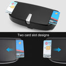 Car Multi-functional Glasses Case Sunglasses Box with Card Slot, Flat Style (Grey)