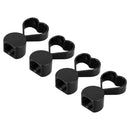 4 PCS Heart-shaped Gas Cap Mouthpiece Cover Tire Cap Car Tire Valve Caps (Black)