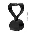 4 PCS Heart-shaped Gas Cap Mouthpiece Cover Tire Cap Car Tire Valve Caps (Black)