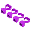 4 PCS Heart-shaped Gas Cap Mouthpiece Cover Tire Cap Car Tire Valve Caps (Purple)