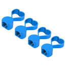 4 PCS Heart-shaped Gas Cap Mouthpiece Cover Tire Cap Car Tire Valve Caps (Baby Blue)