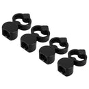 4 PCS Heart-shaped Gas Cap Mouthpiece Cover Tire Cap Car Tire Valve Caps (Black)