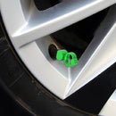 4 PCS Heart-shaped Gas Cap Mouthpiece Cover Tire Cap Car Tire Valve Caps (Green)