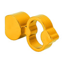 4 PCS Heart-shaped Gas Cap Mouthpiece Cover Tire Cap Car Tire Valve Caps (Gold)