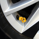 4 PCS Heart-shaped Gas Cap Mouthpiece Cover Tire Cap Car Tire Valve Caps (Gold)