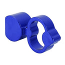 4 PCS Heart-shaped Gas Cap Mouthpiece Cover Tire Cap Car Tire Valve Caps (Blue)
