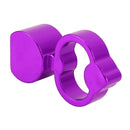 4 PCS Heart-shaped Gas Cap Mouthpiece Cover Tire Cap Car Tire Valve Caps (Purple)