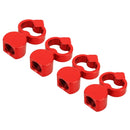 4 PCS Heart-shaped Gas Cap Mouthpiece Cover Tire Cap Car Tire Valve Caps (Red)