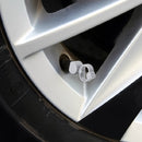 4 PCS Heart-shaped Gas Cap Mouthpiece Cover Tire Cap Car Tire Valve Caps (Silver)
