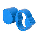 4 PCS Heart-shaped Gas Cap Mouthpiece Cover Tire Cap Car Tire Valve Caps (Baby Blue)