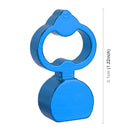 4 PCS Heart-shaped Gas Cap Mouthpiece Cover Tire Cap Car Tire Valve Caps (Baby Blue)