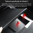 Car Central Control Panel Film Scratch-proof PVC Decorative Sticker for Tesla Model 3 before 2021(Carbon Fiber Black)