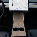 Car Central Control Panel Film Scratch-proof PVC Decorative Sticker for Tesla Model 3 before 2021(Wood)