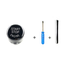 Car Engine Start Key Push Button Cover for BMW G / F Chassis, with Start and Stop (Black)