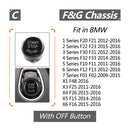 Car Engine Start Key Push Button Cover for BMW G / F Chassis, with Start and Stop (Black)