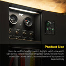 Multi-functional Combination Switch Panel 12V / 24V 3 Way Switches + Dual USB Charger for Car RV Marine Boat (Blue Light)