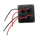 Multi-functional Combination Switch Panel 12V / 24V 3 Way Switches + Dual USB Charger for Car RV Marine Boat (Red Light)