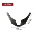 Car Carbon Fiber Steering Wheel Decorative Sticker for Mazda Axela 2014-2016
