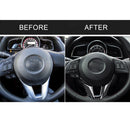 Car Carbon Fiber Steering Wheel Decorative Sticker for Mazda Axela 2014-2016