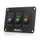 Jtron 12V 30A Fog Light Switch Panel with LED Indicator for Car RV Marine (Colour)