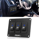 Jtron 12V 30A Fog Light Switch Panel with LED Indicator for Car RV Marine (Blue)