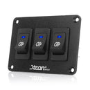 Jtron 12V 30A Fog Light Switch Panel with LED Indicator for Car RV Marine (Blue)