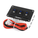 Jtron 12V 30A Fog Light Switch Panel with LED Indicator for Car RV Marine (Blue)
