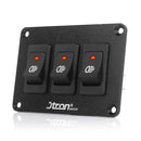 Jtron 12V 30A Fog Light Switch Panel with LED Indicator for Car RV Marine (Red)