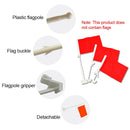 10 PCS 34cm Clip-type Car Window Plastic Flagpole, No Flag