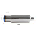 Universal Car / Motorcycles Styling Stainless Steel Exhaust Pipe Spitfire Blue Light Decoration Flaming Muffler Tail Muffler Tip Pipe