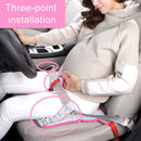 Car Safety Seat Protective Pad with Clip Back Abdominal Belt for Pregnant Woman (Sky Blue)