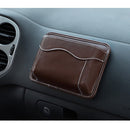 Paste Car Storage Bag Car Seat Quilting Storage Bag Instrument Panel Hanging Bag (Coffee)