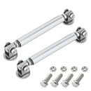 2 PCS Car Modification Adhesive Surrounded Rod Lever Front and Rear Bars Fixed Front Lip Back Shovel, Length: 7.5cm(Silver)
