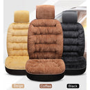 Car Thick Plush Seat Cushion Warmer Cover Winter Seat Mat (Black)