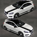 5 in 1 Car Styling Stripe Hood PVC Sticker Auto Decorative Sticker (Black)