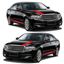 5 in 1 Car Styling Stripe Hood PVC Sticker Auto Decorative Sticker (Red)