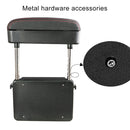 Universal Car PU Leather Wrapped Armrest Box Cushion Car Armrest Box Mat with Storage Box (Black White)