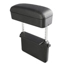Universal Car PU Leather Wrapped Armrest Box Cushion Car Armrest Box Mat with Storage Box (Black)