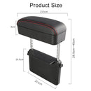 Universal Car PU Leather Wrapped Armrest Box Cushion Car Armrest Box Mat with Storage Box (Black)