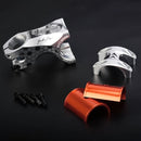 TOSEEK Skull Pattern Road Mountain Bike Ultra-light Handlebar Stem Riser Faucet, Size: -17 Degree, 60mm(Silver)