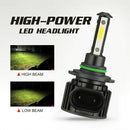 F8 9006 2 PCS 22W 3000LM 6000K Four Side DOB LED Headlight Fog Light Bulbs High Beam Conversion Kit DC 9-32V
