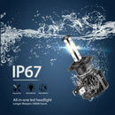 F8 H7 2 PCS 22W 3000LM 6000K Four Side DOB LED Headlight Fog Light Bulbs High Beam Conversion Kit DC 9-32V
