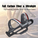 TOSEEK Matte Full Carbon Fiber Road Bicycle Water Bottle Holder (Grey)