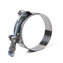 4 PCS Stainless Steel T-Bolt Hose Clamps Pipe Clip Fuel Line Clip, Size: 57-65mm